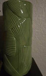 Green Textured Vase